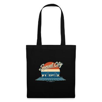 SUNSET CITY 1989 — Retro Horizon - Stoffbeutel - Schwarz - Vorne