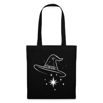 Hexenhut mit Stern - Halloween Witchy - Stoffbeutel - Schwarz - Vorne