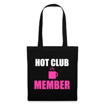 Hot Club-Mitglied Kaffeetasse - Stoffbeutel - Schwarz - Vorne