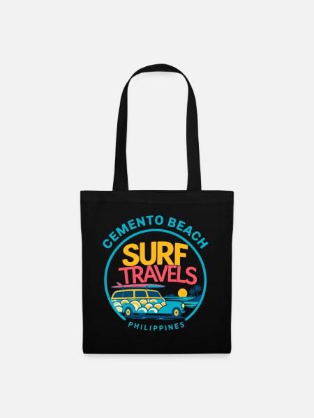 Retro Surf Van Philippines - Stoffbeutel - Schwarz