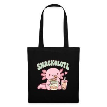 Snackolotl Kawaii Snackmotiv - Stoffbeutel - Schwarz - Vorne