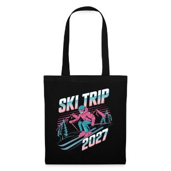 Skireise 2027 Neon Retro - Stoffbeutel - Schwarz - Vorne