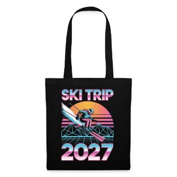 Skireise 2027 Retro Sunset - Stoffbeutel - Schwarz - Vorne