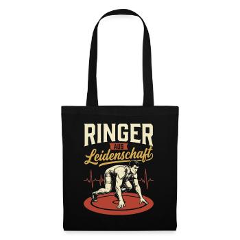 Ringer Leidenschaft Kraft - Stoffbeutel - Schwarz - Vorne