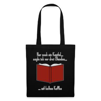 Lesen Kaffee Lustiger Spruch Hobby Bücher - Stoffbeutel - Schwarz - Vorne