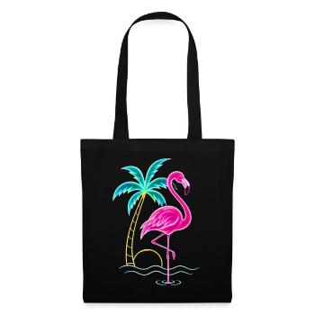 Niedlicher Flamingo Süße Flamingos - Stoffbeutel - Schwarz - Vorne