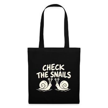 Check the Snails. Mein Hirn ist durch. - Stoffbeutel - Schwarz - Vorne