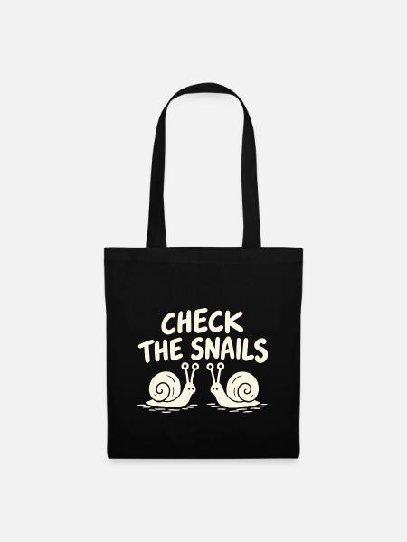 Check the Snails. Mein Hirn ist durch. - Stoffbeutel - Schwarz