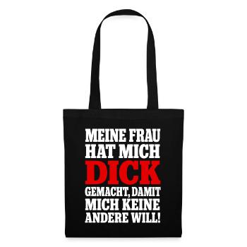 Bauch Wächst Weil Ehefrau Lecker Backt - Stoffbeutel - Schwarz - Vorne