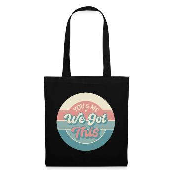 You & Me – We Got This Retro Liebe - Stoffbeutel - Schwarz - Vorne