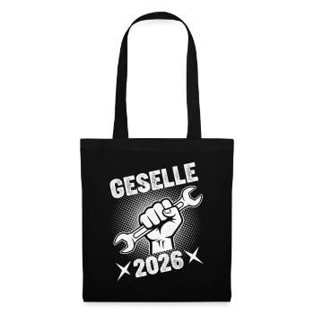 Geselle 2026 Gesellenprüfung Handwerk Bestanden - Stoffbeutel - Schwarz - Vorne