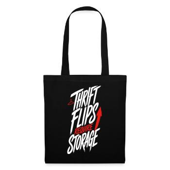 Secondhand-Humor – Thrift Flips Require Storage - Stoffbeutel - Schwarz - Vorne