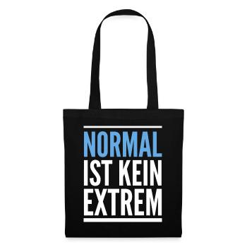 Normal ist kein Extrem Statement - Stoffbeutel - Schwarz - Vorne