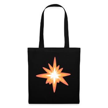 Sonnenstern-Explosion Retro - Stoffbeutel - Schwarz - Vorne