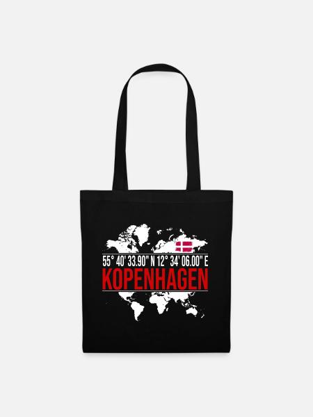 Kopenhagen - Stoffbeutel - Schwarz
