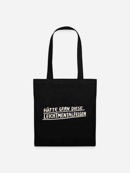 Leichtmentalfelgen Wortspiel - Stoffbeutel - Schwarz