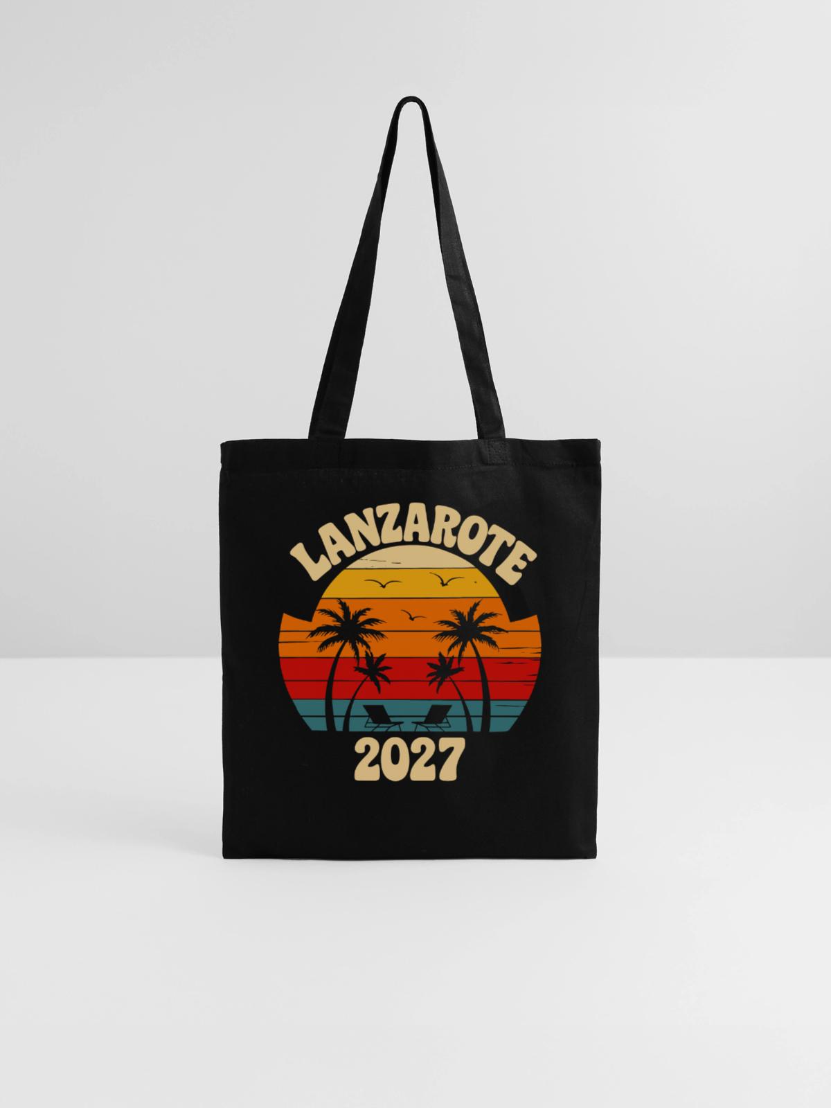 Lanzarote Sunset 2027 - Stoffbeutel - Schwarz - Vorne
