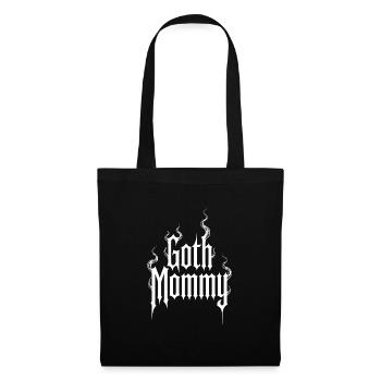 Goth-Mommy-Flammen-Typografie - Stoffbeutel - Schwarz - Vorne