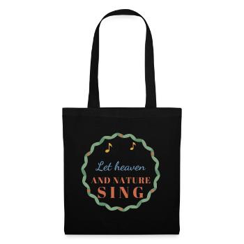 Let Heaven and Nature Sing – Christmas - Stoffbeutel - Schwarz - Vorne