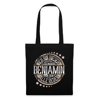 Benjamin - Stoffbeutel - Schwarz - Vorne