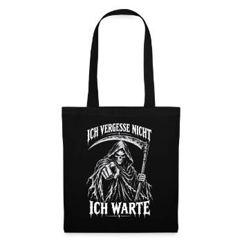 Gothic Schwarzer Humor Sensenmann Horror Düster - Stoffbeutel - Schwarz - Vorne