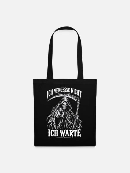Gothic Schwarzer Humor Sensenmann Horror Düster - Stoffbeutel - Schwarz