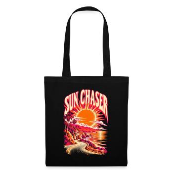 Sun Chaser Retro Sunset - Stoffbeutel - Schwarz - Vorne