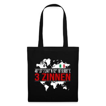 3 Zinnen - Stoffbeutel - Schwarz - Vorne