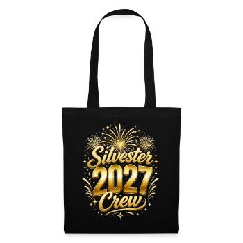 Silvester Crew 2027 Feuerwerk Neujahr Gruppenshirt - Stoffbeutel - Schwarz - Vorne