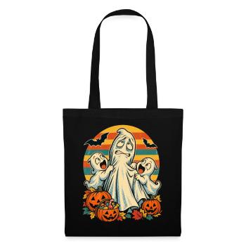 Halloween-Geist Still-Mama im Cluster-Chaos - Stoffbeutel - Schwarz - Vorne