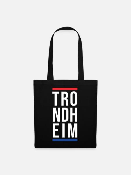Stadt Trondheim - Stoffbeutel - Schwarz