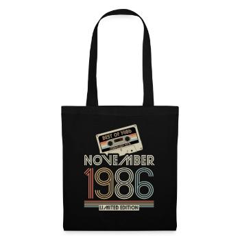 Limited Edition November Best of 1986 Kassette - Stoffbeutel - Schwarz - Vorne