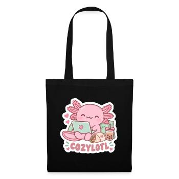 CozyLotl Kuschel Laptop - Stoffbeutel - Schwarz - Vorne