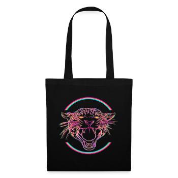 Neon Tiger in Hypercolor Ring - Stoffbeutel - Schwarz - Vorne