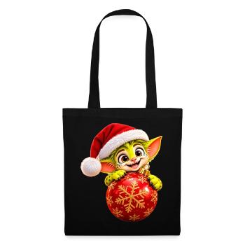Weihnachts-Wenuma  - Stoffbeutel - Schwarz - Vorne