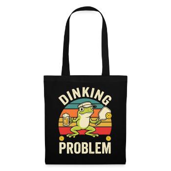 Dinking Problem lustiger Frosch - Stoffbeutel - Schwarz - Vorne