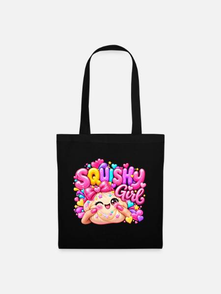 Squishy Girl Glitzerherz - Stoffbeutel - Schwarz
