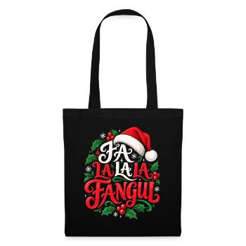 Fa La La La La Weihnachtszauber - Stoffbeutel - Schwarz - Vorne