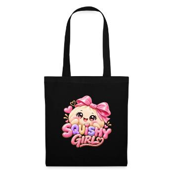 Squishy Girls Kawaii Herz Charm - Stoffbeutel - Schwarz - Vorne