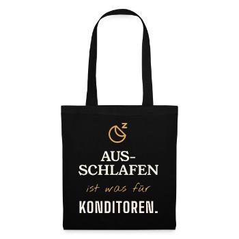 Aus-Schlafen für Konditoreien - Stoffbeutel - Schwarz - Vorne
