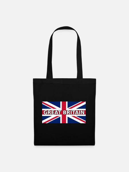 Großbritannien-UnionJack-33cm - Stoffbeutel - Schwarz
