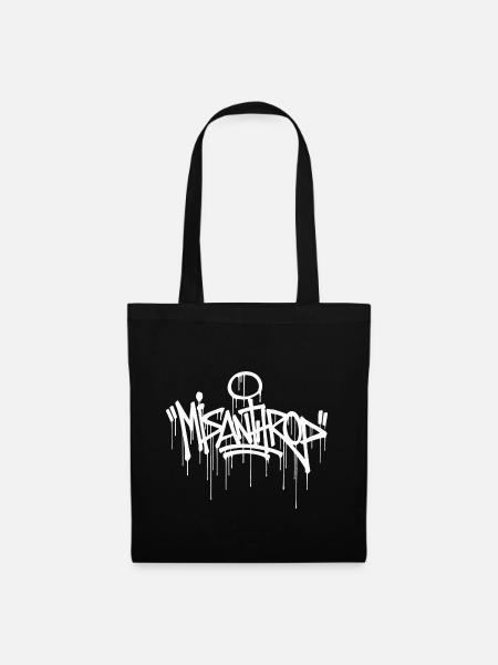 Misanthrop Fat Cap Style white - Stoffbeutel - Schwarz