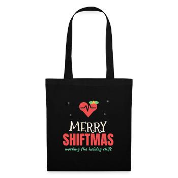 Fröhliche Shiftmas - Stoffbeutel - Schwarz - Vorne