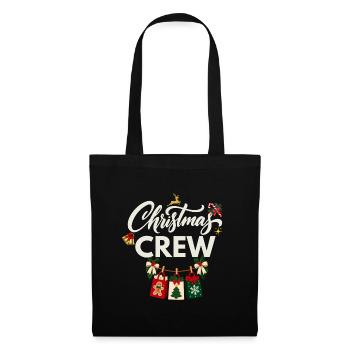 Weihnachts-Crew - Stoffbeutel - Schwarz - Vorne