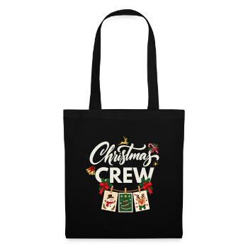 Weihnachts-Crew - Stoffbeutel - Schwarz - Vorne