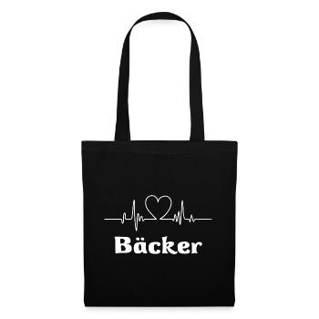 Bäcker - Stoffbeutel - Schwarz - Vorne