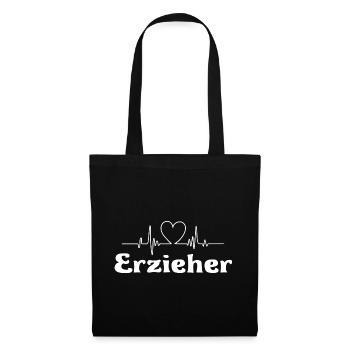 Erzieher - Stoffbeutel - Schwarz - Vorne