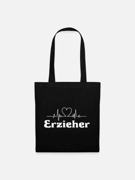 Erzieher - Stoffbeutel - Schwarz