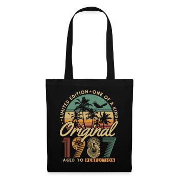 Original 1987 Jahrgang Geburtstag Retro Geschenk - Stoffbeutel - Schwarz - Vorne