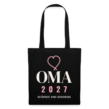 Oma 2027 - Stoffbeutel - Schwarz - Vorne